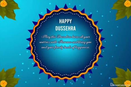 Happy Dussehra Indian Festival Greeting Cards