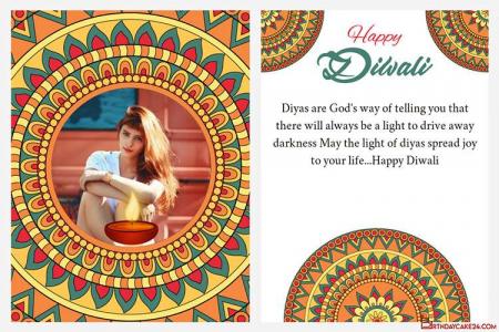 Edit Textured Diwali Cards With Photos And Wishes