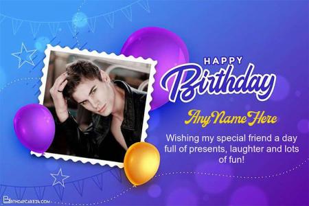 Free Happy Birthday Wishes for Friends With Photo And Name