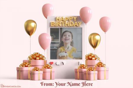 Pink Gold Happy Birthday Wishes With Images