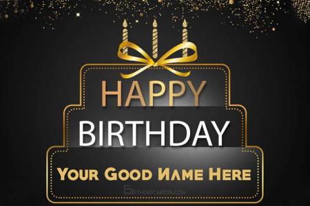 Write Name on Happy Birthday Images With Cake
