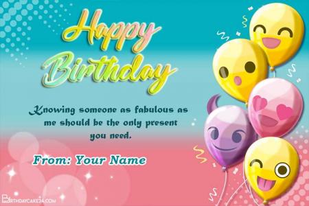Lovely Happy Birthday Wishes Card for Friends With Name