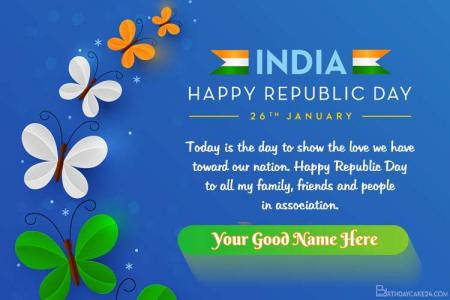 Wishing You A Happy Republic Day With Name
