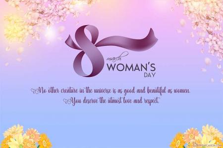 Purple 8 March Happy Womens Day Wishes Images Download