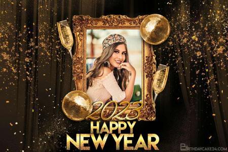 Happy New Year Photo Frame Online Editing 2023