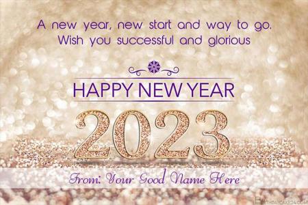 Happy New Year 2023 Cards With Name Edit