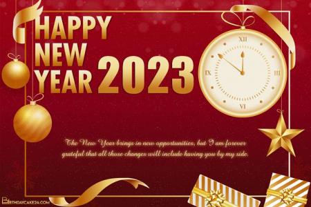Happy New Year 2023 Fireworks Animated Wishes Card GIFs