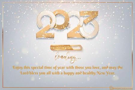 Glitter And Gold Happy New Year 2023 Cards