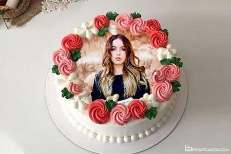 Create Birthday Gift With Rose Border Birthday Cake With Photo Editing