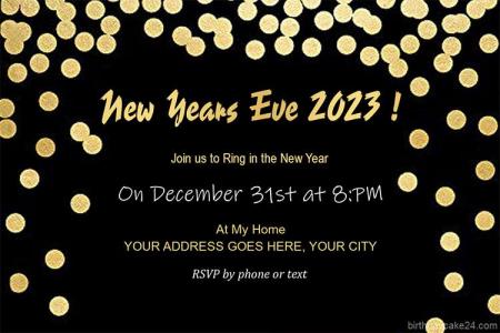 Sparkling New Year's 2023 Eve Party Invitation Cards Maker