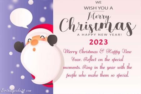 Christmas And New Year Wishes Card for 2023