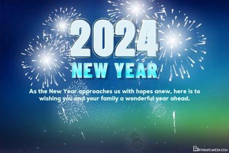 New Year's Fireworks Cards 2024 Free Download