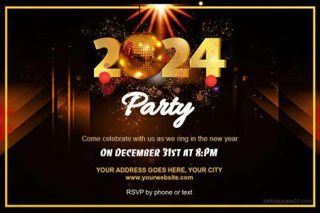 Create New Year 2024 Party Invitations Free
