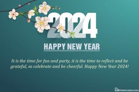 Happy New Year 2024 Greetings Card With Name Wishes