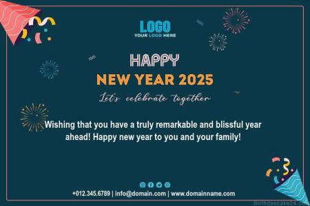 Create Custom Logo Happy New Year 2025 Greetings