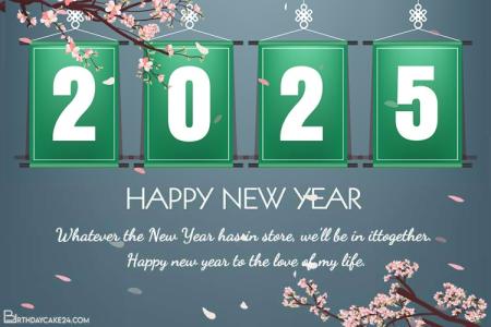 New Year's 2025 Flower eCards & Greeting Cards Online