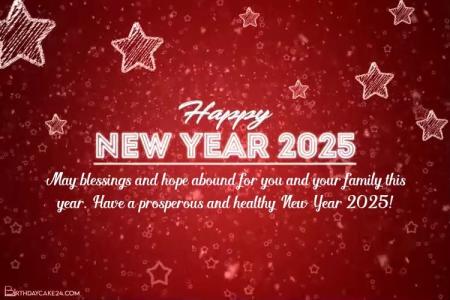 Create New Year Greeting Video 2025 With Name Wishes