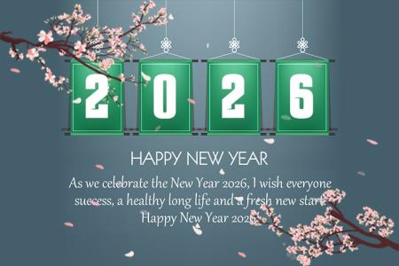 New Year's 2026 Flower eCards & Greeting Cards Online