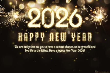 Fireworks New Year's 2026 Card Maker