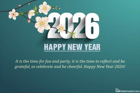 Happy New Year 2026 Greetings Card With Name Wishes