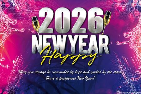 Happy New Year 2026 Wishes Card Maker Online