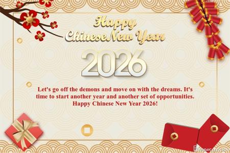 Happy Chinese New Year 2026 Greeting Cards