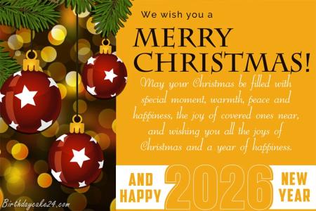 Merry Christmas And Happy New Year 2026 Wishes