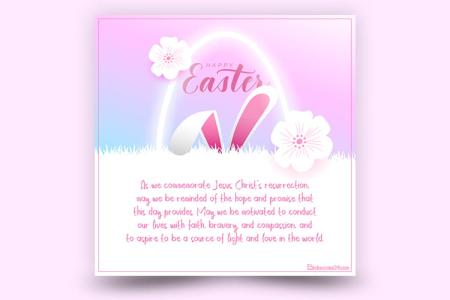 Create a soft pastel Easter card online with meaningful design