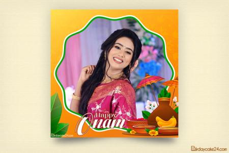 Create Beautiful Onam Festival Photo Frames Online for Free