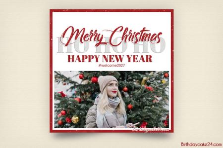 Christmas And New Year 2027 Photo Frame Online Editing