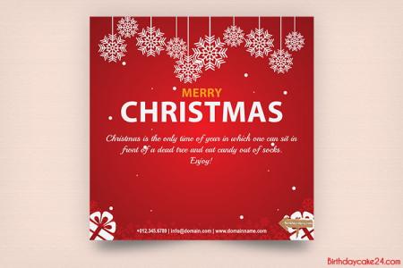 Corporate Christmas Card With Winter Snow