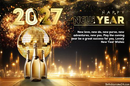 New Year's Fireworks Cards 2027 Free Download
