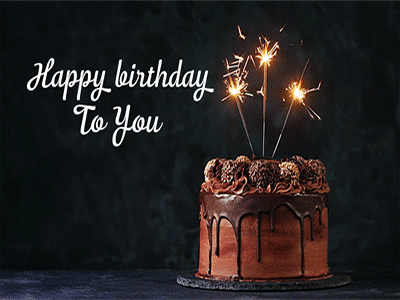 Birthday cake  with candles and name  gif