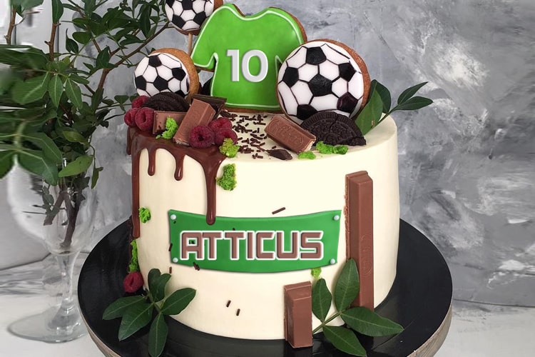 Football Birthday Cake With Name And Age