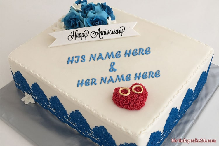 Anniversary Wedding Cake Images With Name Free Download