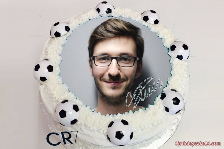 Ronaldo Birthday Cake With Photo Edit