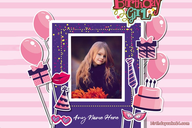 Free Happy Birthday Photo Frame For Girls