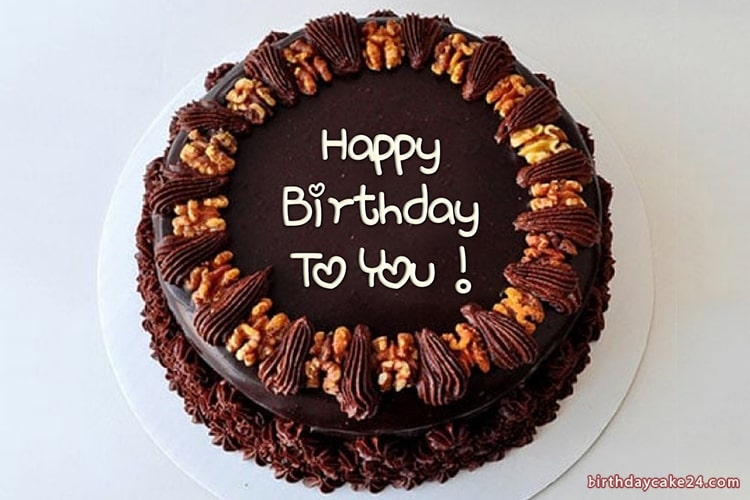 Happy Chocolate Birthday Cake For Lover With Name Edit