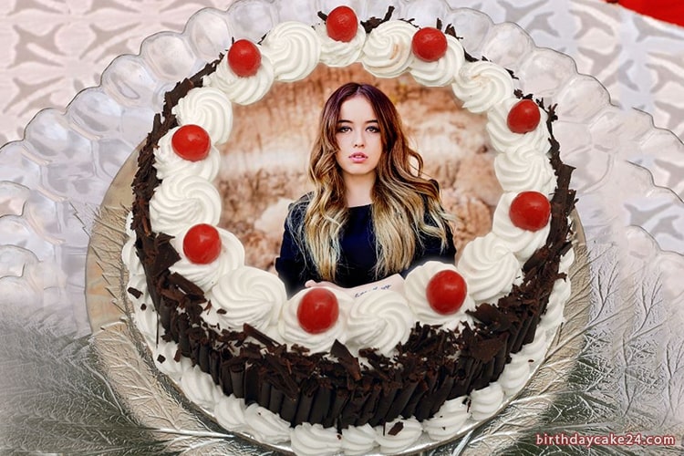 Create Free Black Forest Birthday Cake With Photo Frame Edit