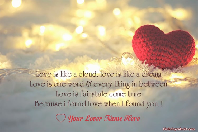 Write Name On Romantic Love Quotes With Images
