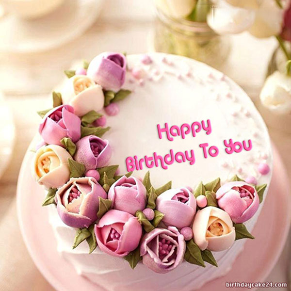 Birthday Cake With Name Rose flower birthday wishes cake with name generator, customized birthday wishes cake image picture with name on it, write name on happy online generate name on happy birthday cake free download, happy 2nd birthday name cake with peppa pig catoon, birthday cake for 2 year kid. birthday cake with name