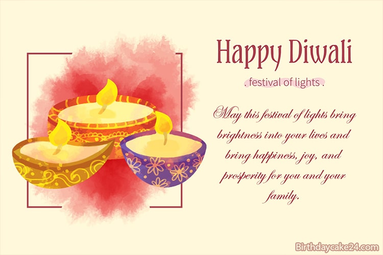 Banner for happy diwali wishes on a template