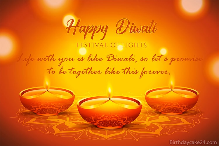 Diwali Greeting Card With Name Wishes