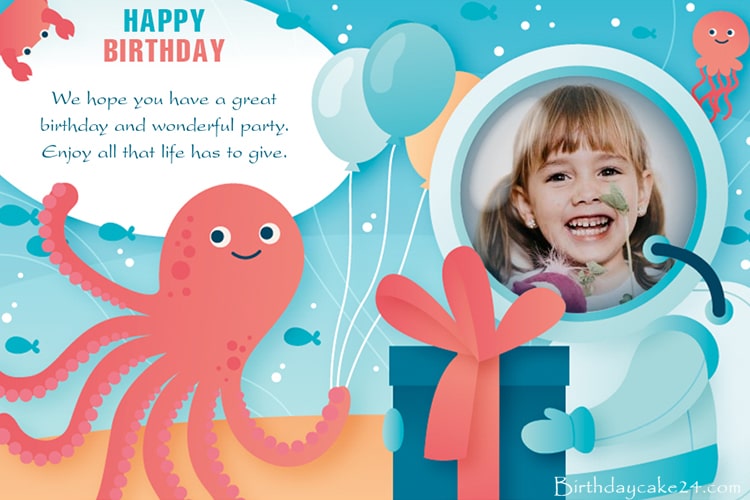 Create Birthday Photo Frame Greeting Cards Online