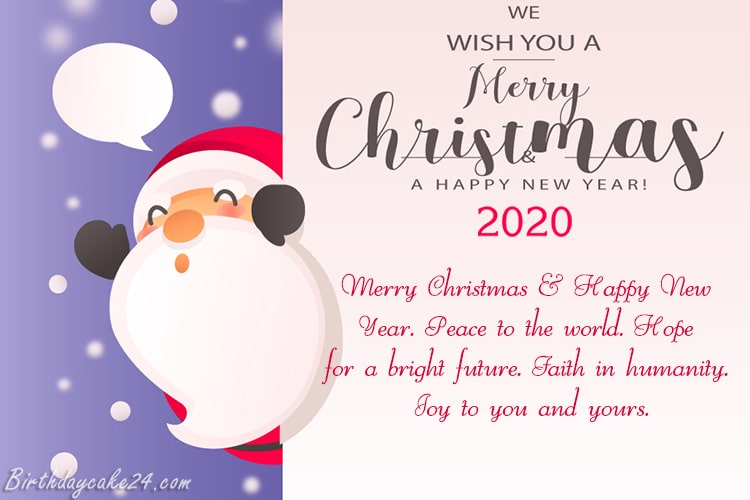 Christmas And New Year Wishes Card For 2020