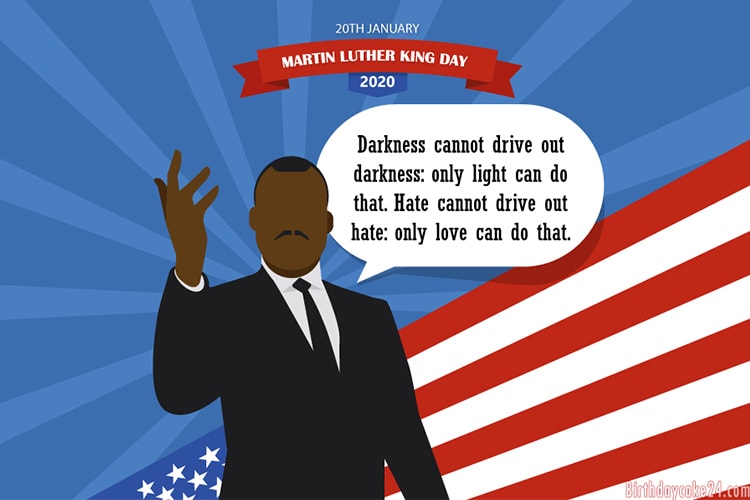 Martin Luther King Jr. Day 2022 Greeting Wishes Card