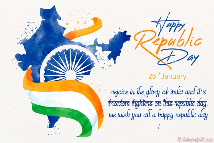 Free Wishes For A Happy Republic Day Greeting Card