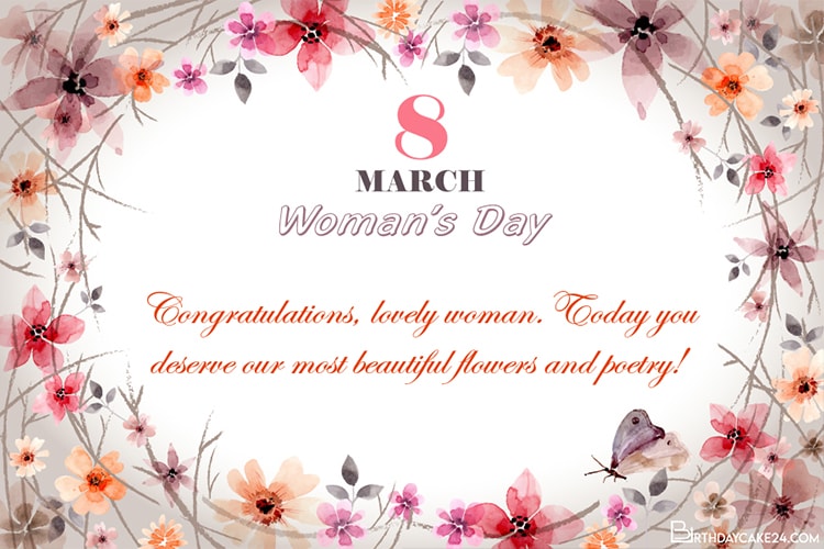 Celebrate International Women's Day with Flowers Cards