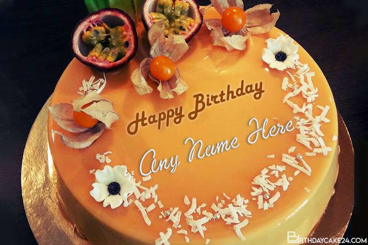 Create Fruit Birthday Cakes With Name Edit