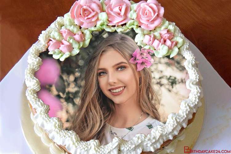 Lovely Flower Birthday Cake Photo Frames